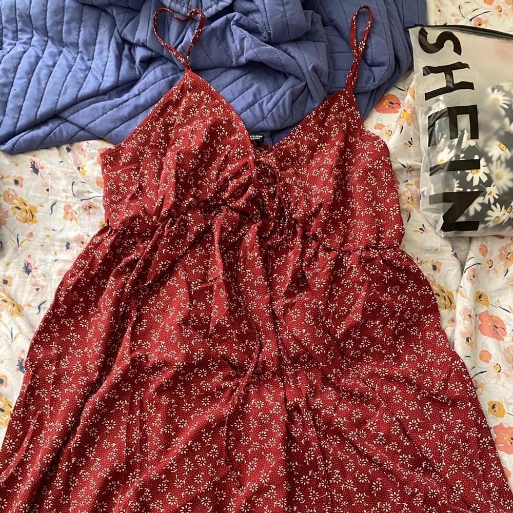 Rust red tank dress